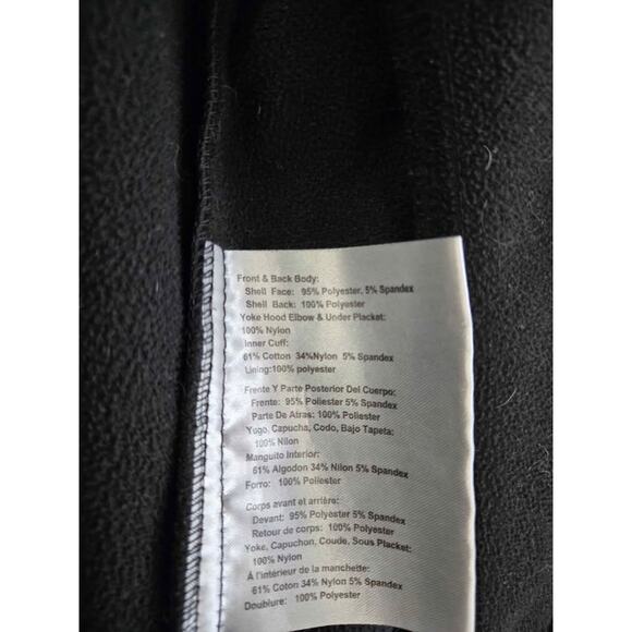 MICHAEL Michael Kors Black Soft Shell Hooded Anorak Quilted Sleeves Coat Size S - Picture 5 of 6